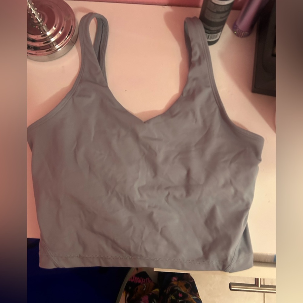 Gray Sleeveless Crop Top